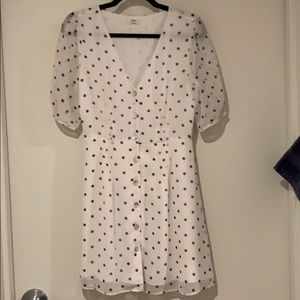 Wilfred White Polka-Dot Mini Dress